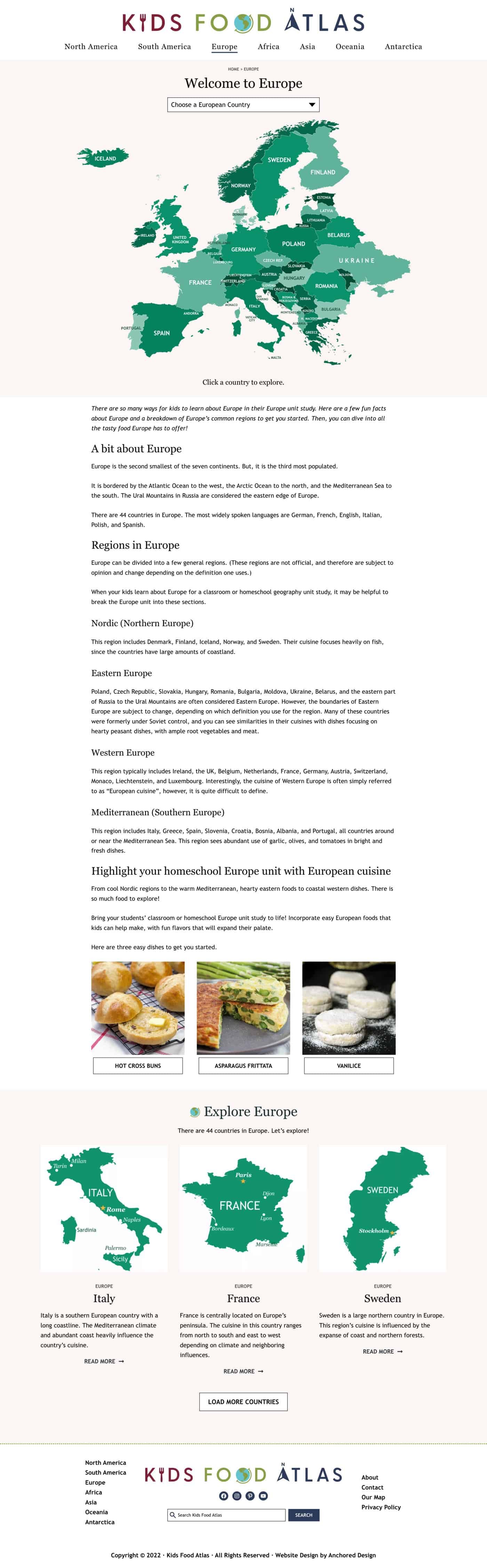 Kids Food Atlas Region Archive